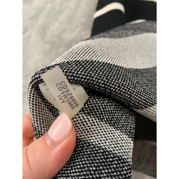 Calvin Klein Dress Womens Medium Black White Striped Bodycon Sleeveless Stretch - Picture 7 of 10